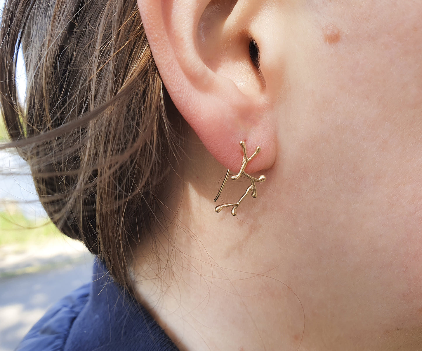 Splash Climber Earrings in Gold