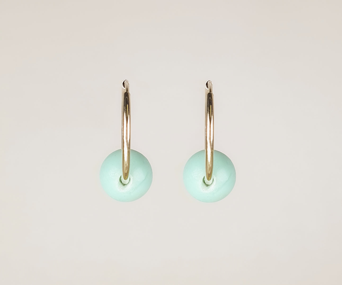 Mama Ania Hoops with Chrysoprase
