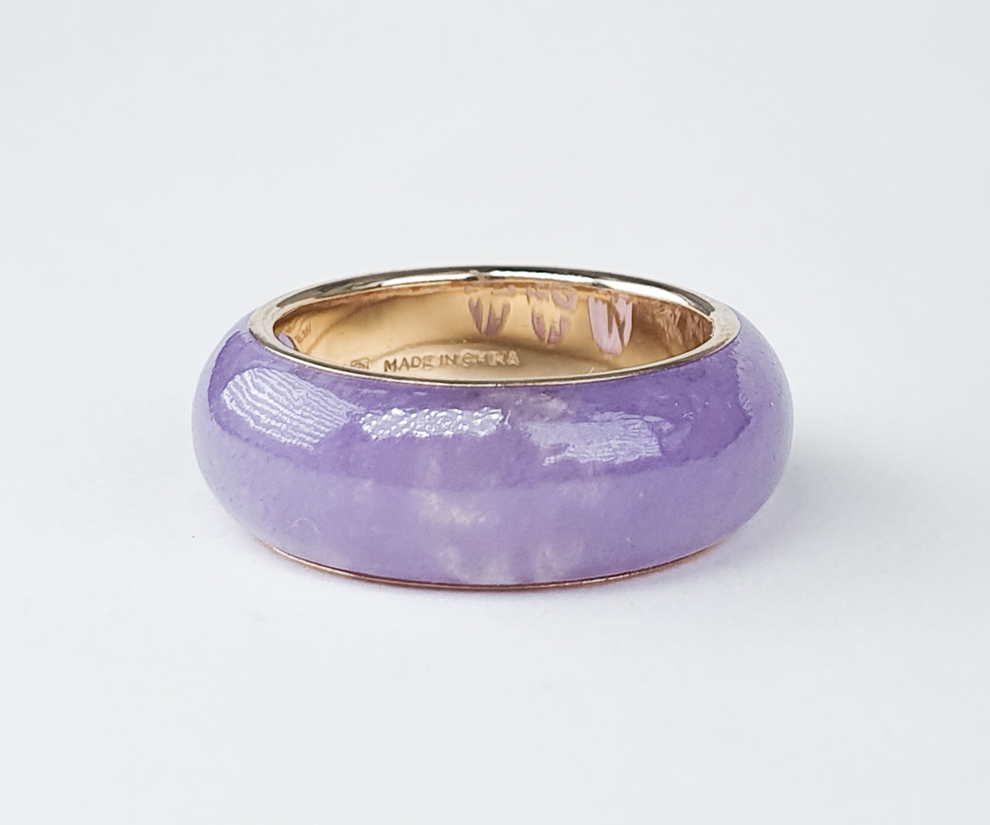 Lavender Jadeite Hololith Ring