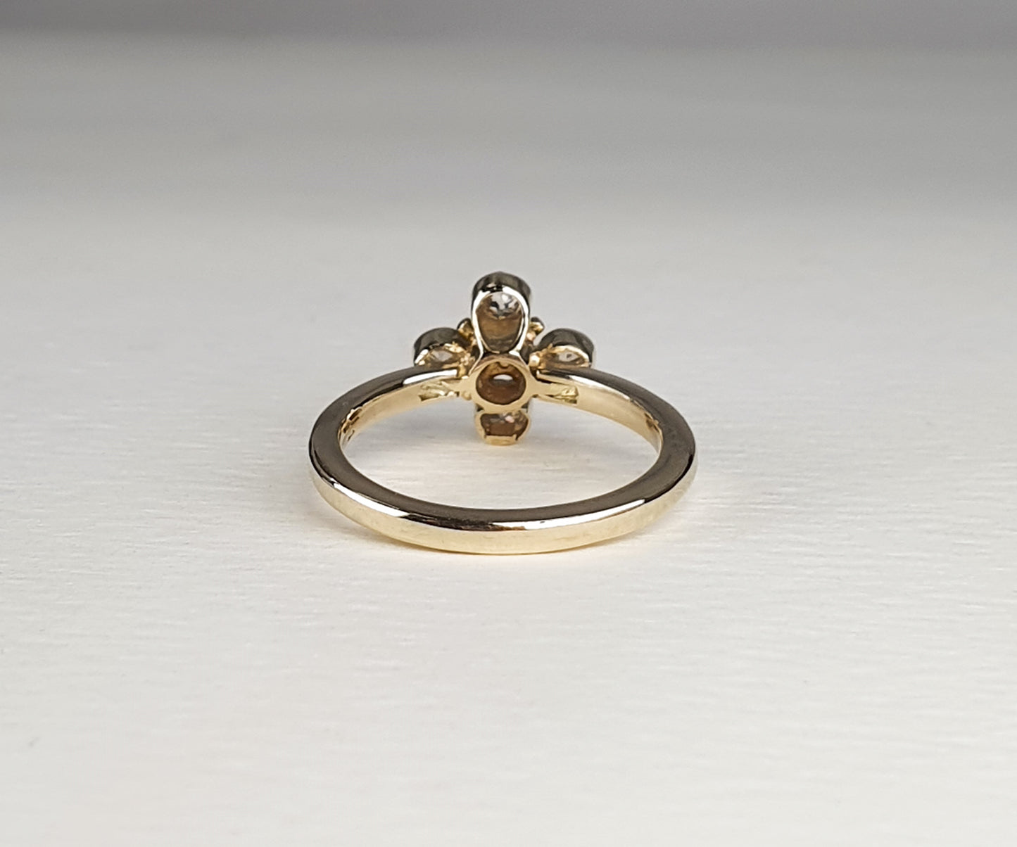 Noughts and Crosses Upcycled Victorian Diamond Ring