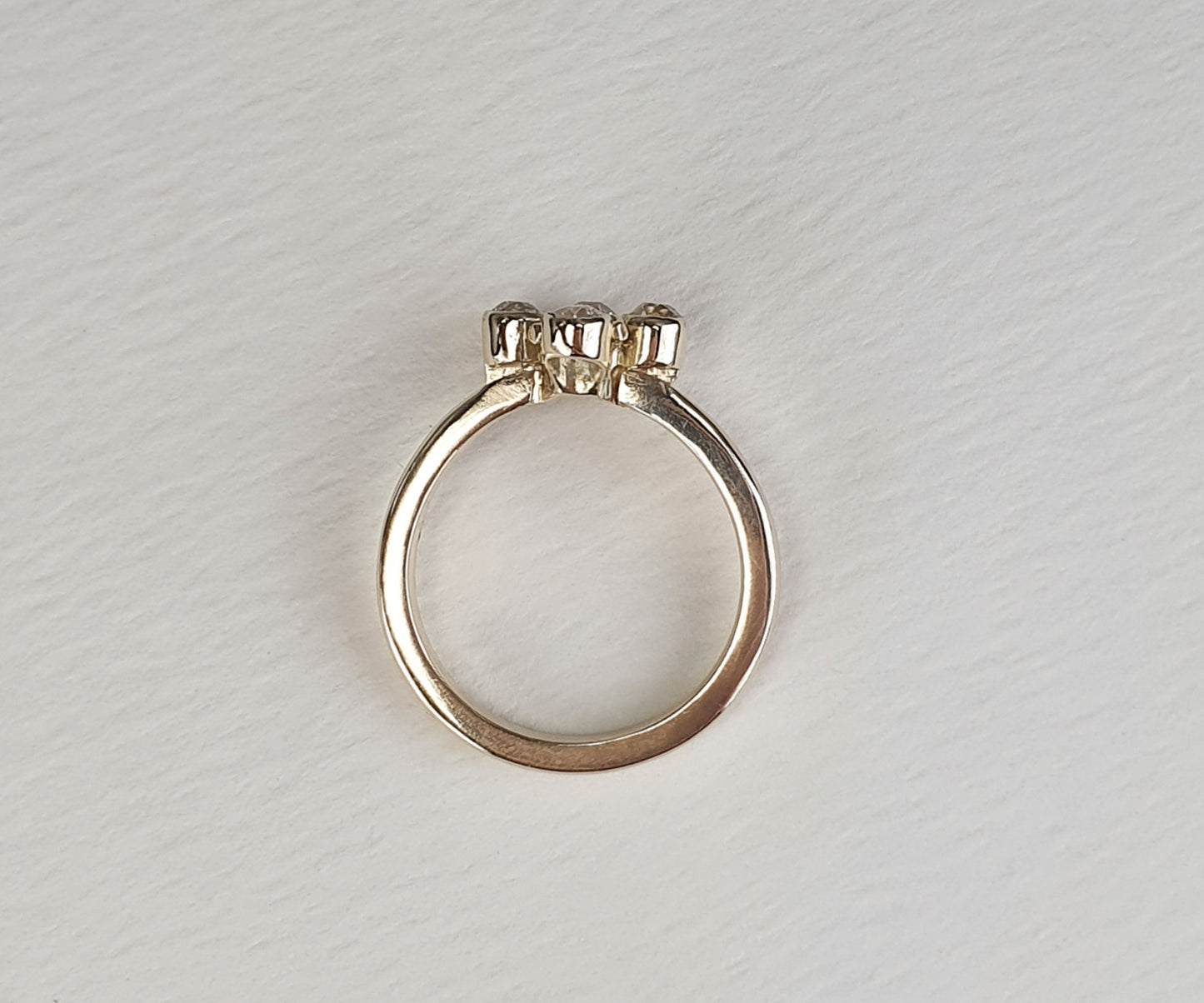 Noughts and Crosses Upcycled Victorian Diamond Ring