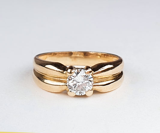 Vintage 0.52ct Diamond Solitaire Ring in 18ct Gold
