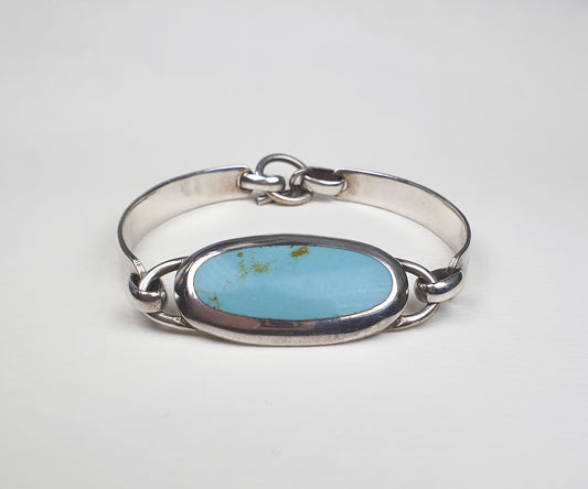 Vintage Turquoise Bracelet in Silver